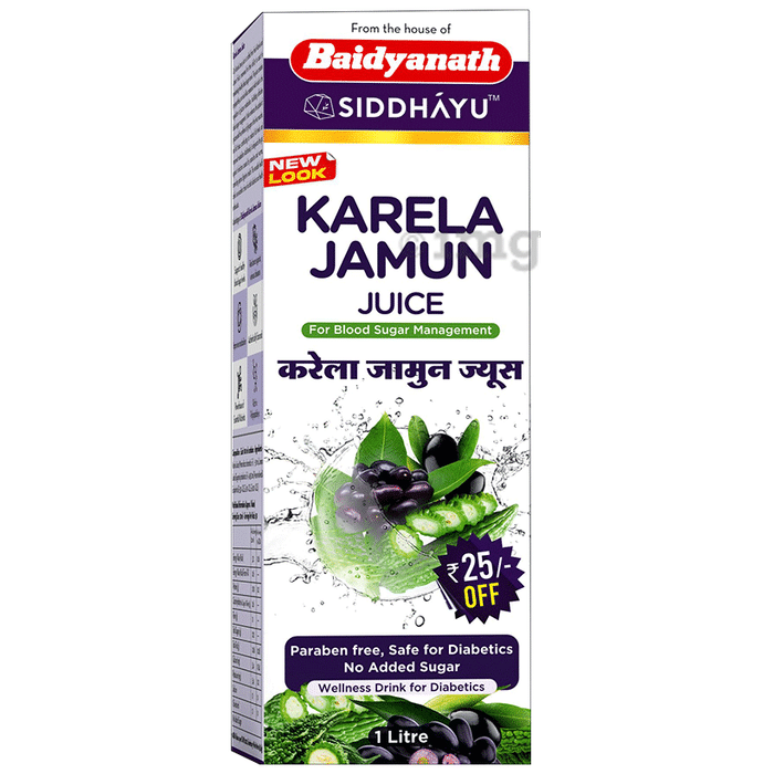 Baidyanath (Nagpur) Karela Jamun Juice (1Litre Each)