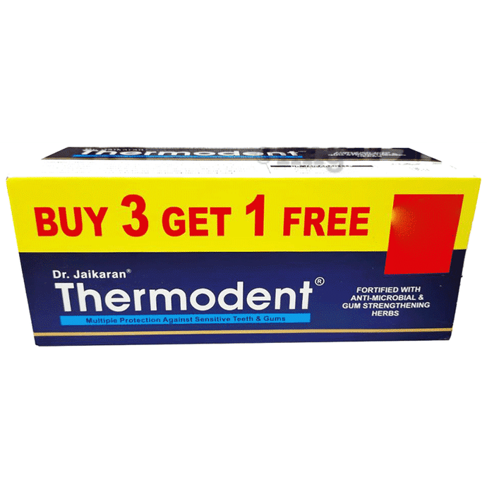 Dr Jaikaran Thermodent Toothpaste (100gm Each) Buy 3 Get 1 Free