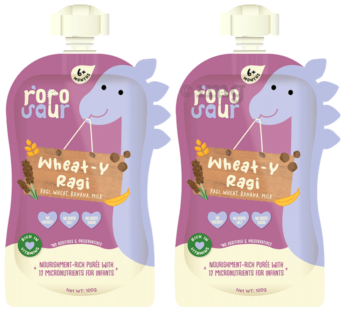 Roro Saur Nourishment-Rich Puree 6+ Months (100gm Each) Wheat-Y Ragi