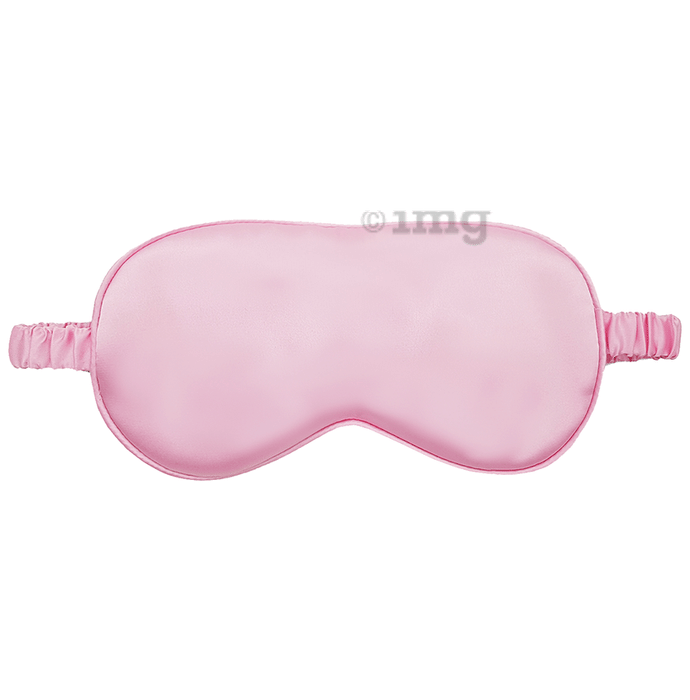 Jenna Sleeping Eye Mask for Insomnia, Meditation and Dark Circles Silk Plain Baby Pink