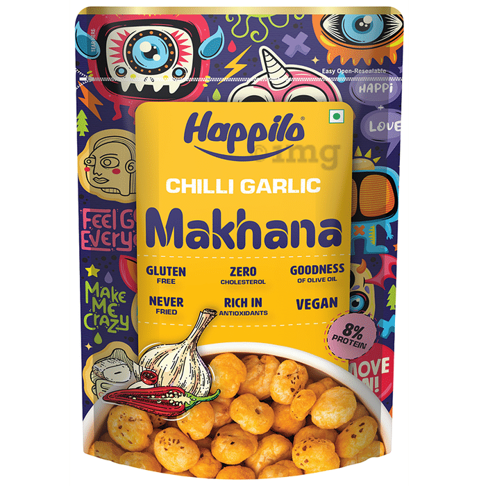 Happilo Chilli Garlic Premium Makhana