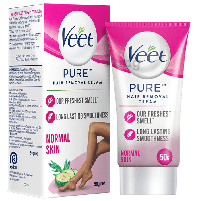 Veet Pure Hair Removal Cream for Women | No Ammonia Smell | For Normal Skin