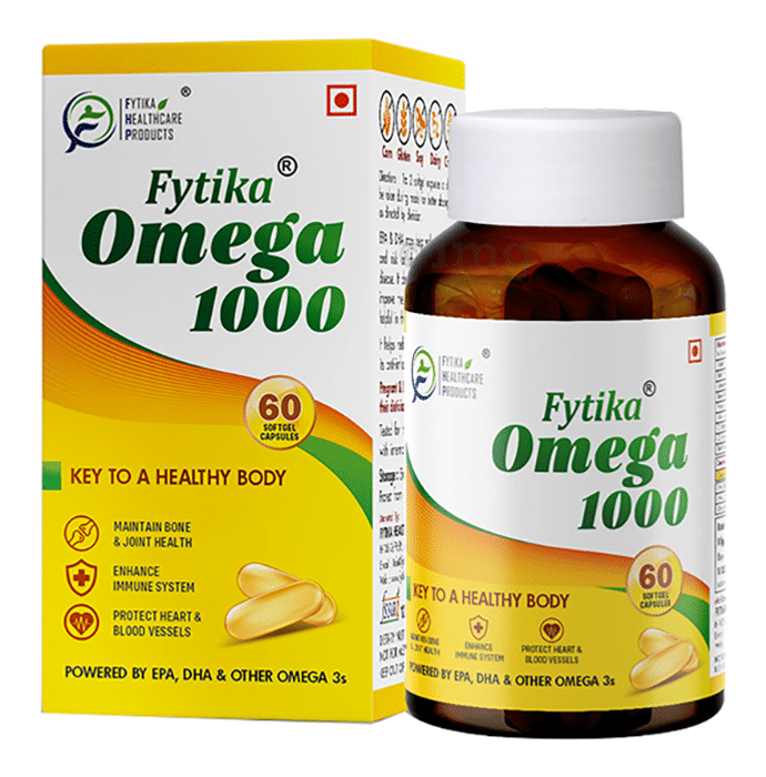 Fytika Omega 1000 for Bones, Heart & Blood Vessels | Soft Gelatin Capsule