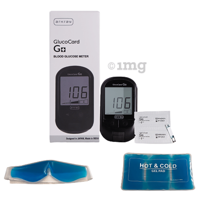 Arkray 29FA810 11 Combo Pack of Glucocard G+ Blood Glucose Meter & Relax and Relief Kit Black