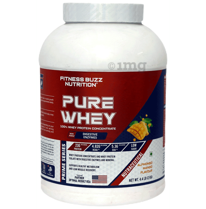 Fitness Buzz Nutrition Pure Whey Powder Mango