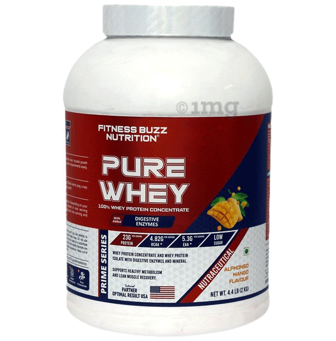 Fitness Buzz Nutrition Pure Whey Powder Mango