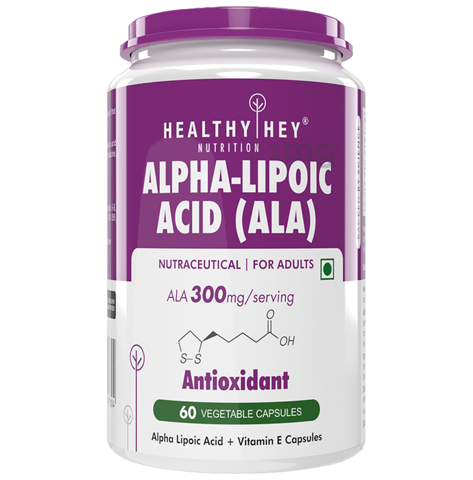 HealthyHey Alpha-Lipoic Acid (ALA) Vegetable Capsule