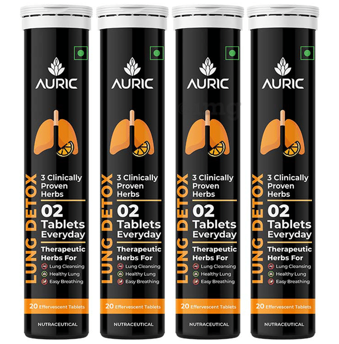 Auric Lung Detox Supplement With Natural Blend of NAC (N acetyl L cysteine)(20 Each)