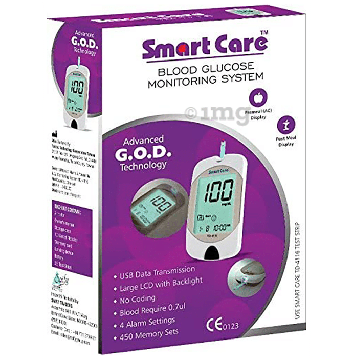 Smart Care Diabetes Glucometer Blood Glucose Testing Kit