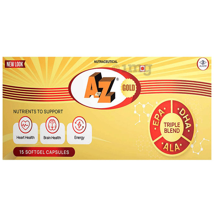 New A to Z Gold Soft Gelatin Capsule with Antioxidants, Multivitamins & Multiminerals