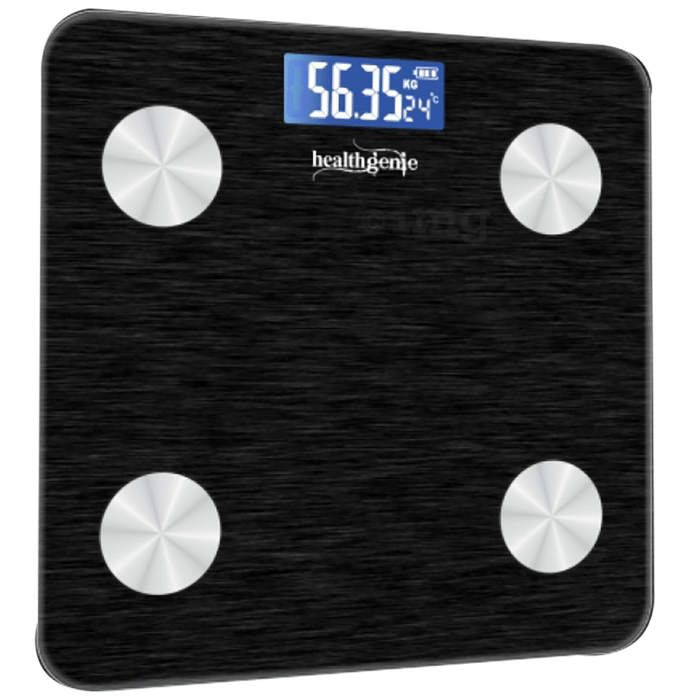 Healthgenie Smart Bluetooth Weight Machine with Fitness Mobile App Coal Black