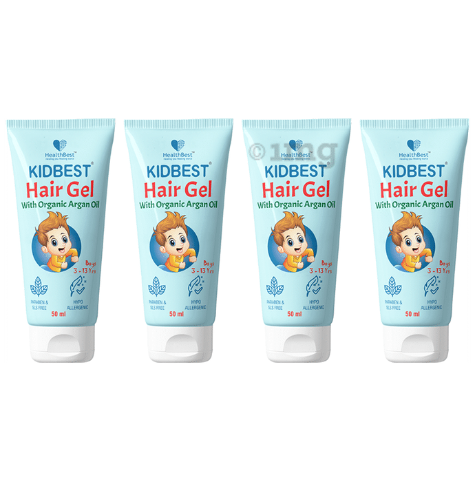 HealthBest  Kidbest Hair Gel with Organic Argan Oil Boys 3 to 13 yrs (50ml Each)