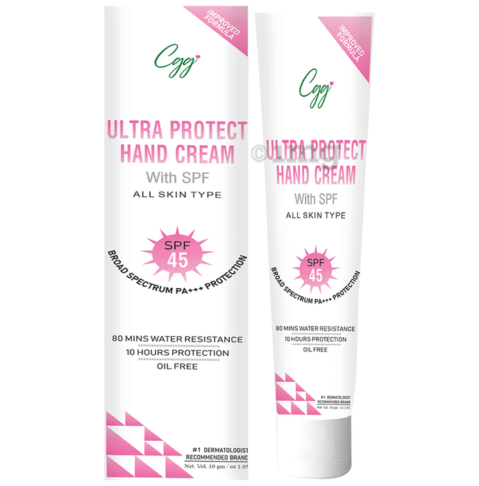 CGG Cosmetics Ultra Protect Hand Cream with Highlighter for all Skin Types (30gm Each) SPF 45 PA+++