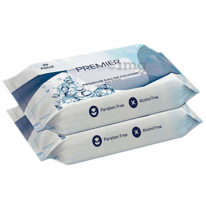 Premier Tissues Wet Wipe (25 Each) Premium Eu de cologne