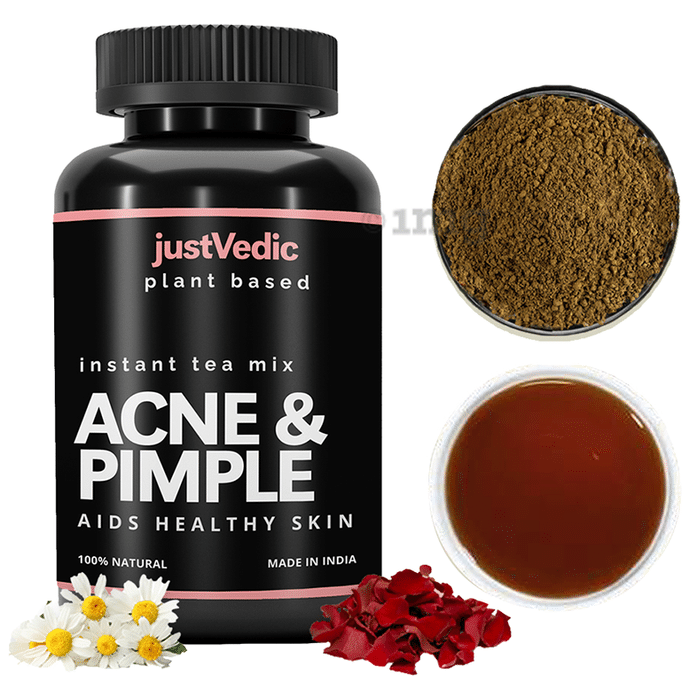 Just Vedic Plant Based Instant Tea Mix Acne & Pimple Aids Healthy Skin