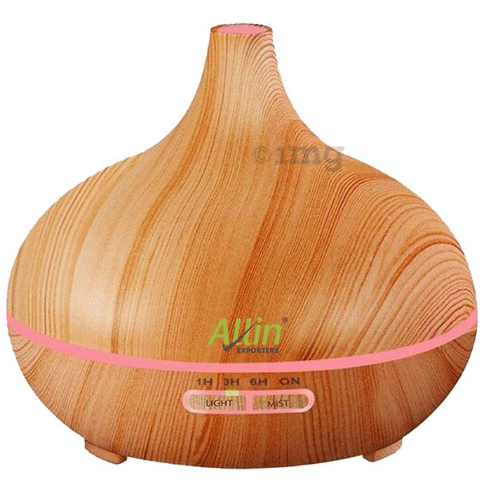 Allin Exporters DT 502LW Aromatherapy Diffuser & Ultrasonic Humidifier (500ml Tank) Light Wood
