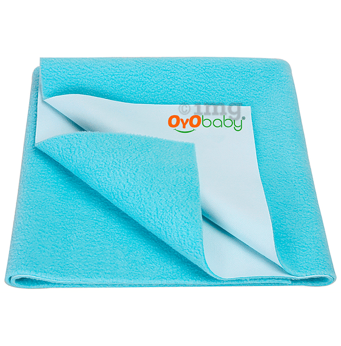 Oyo Baby Waterproof Bed Protector Baby Dry Sheet Large Sea Blue