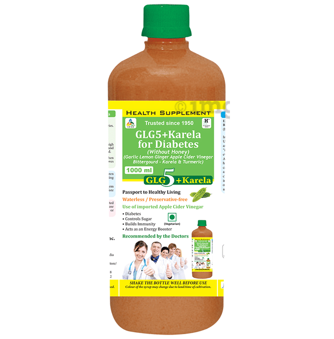 SKSB Garlic Lemon Ginger Syrup GLG5 + Karela for Diabetes without Honey
