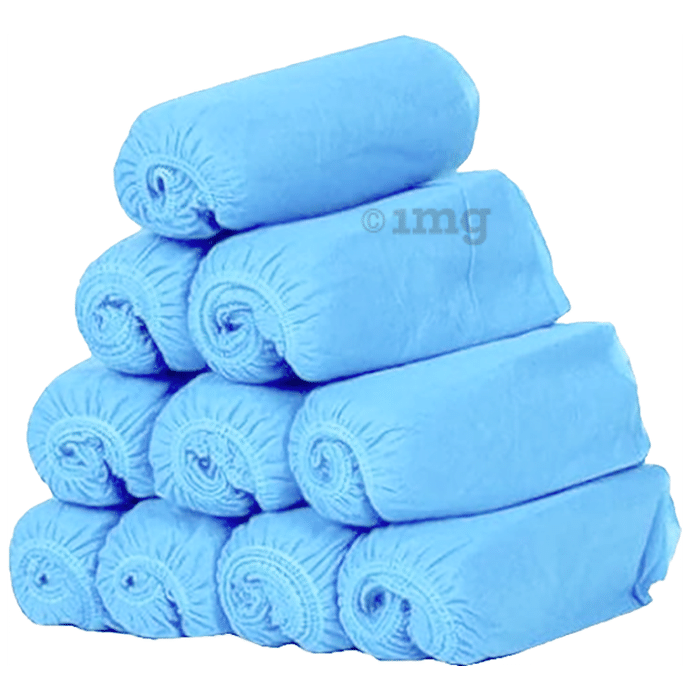 S4 Healthcare Disposable Non Woven Shoe Covers Blue