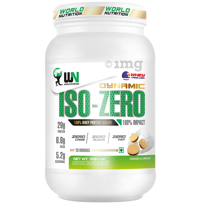 WN World Nutrition Dynamic Iso-Zero Whey Protein Isolate Powder Cookies & Cream
