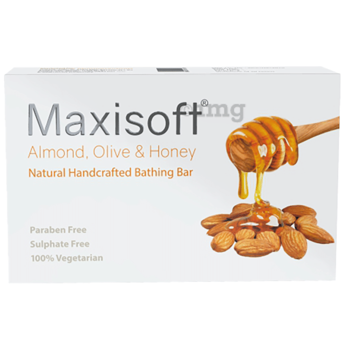 Maxisoft Almond,Olive & Honey Natural Handcrafted Bathing Bar (100gm Each)