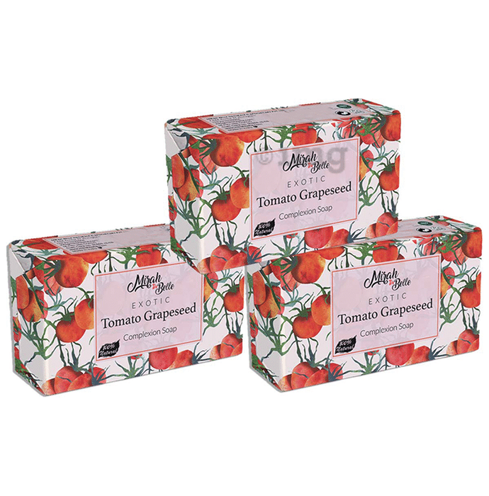 Mirah Belle Exotic Soap (125gm Each) Tomato Grapeseed