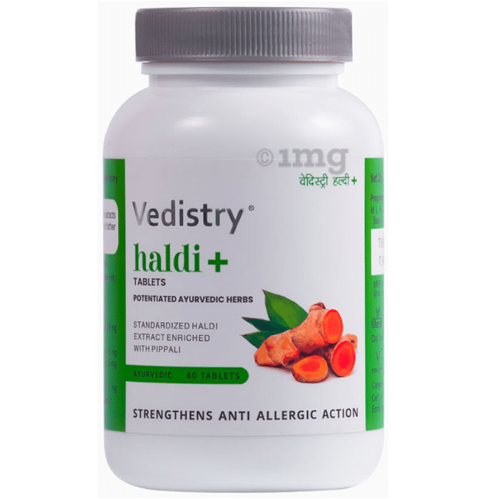 Vedistry Haldi+ Tablet For Skin Allergy And Skin Health