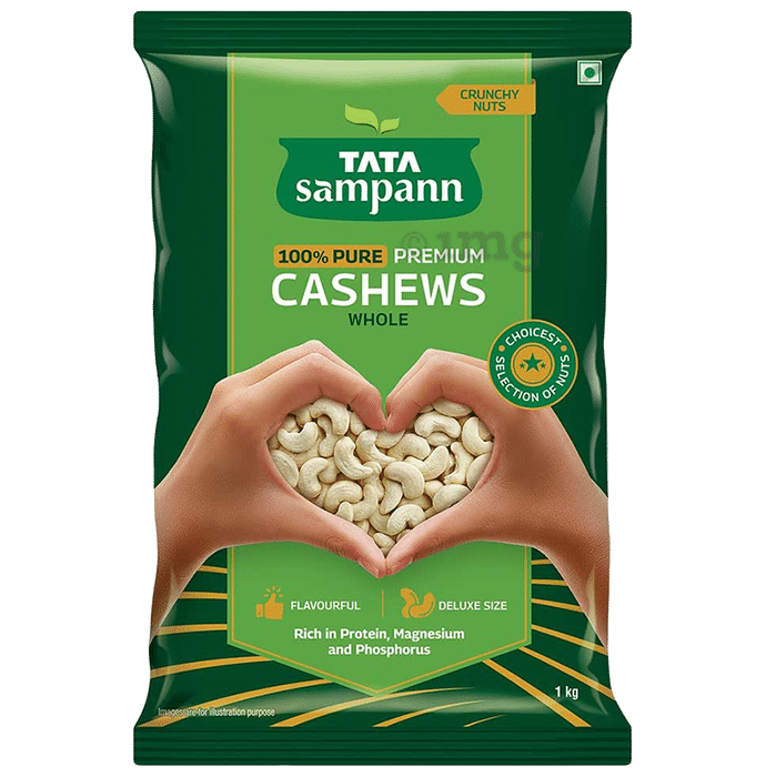 Tata Sampann 100% Pure Premium Cashews Whole  Rich in Protein, Magnesium & Phosphorus