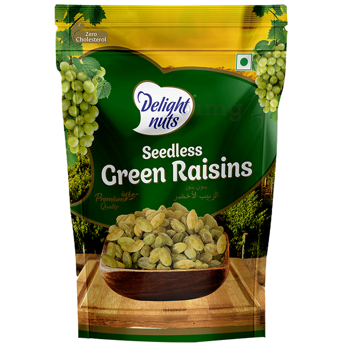 Delight Nuts Seedless Green Raisins Premium Quality
