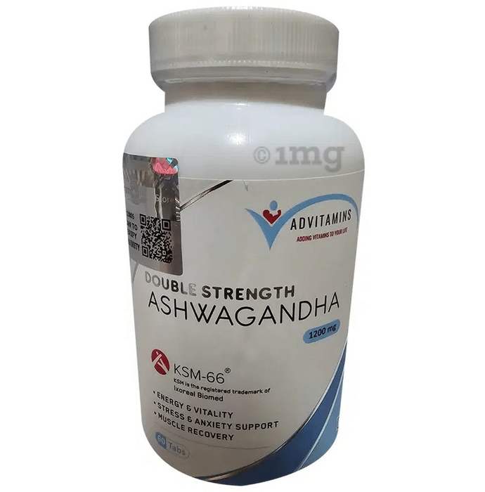 Advitamins Double Strength Ashwagandha 1200mg Tablets (60 Each)