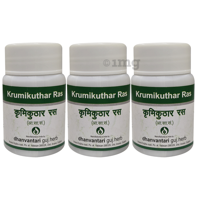 Dhanvantari Krumikuthar Ras Tablets (60 Each)