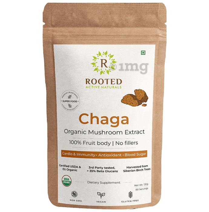 Rooted Active Naturals Chaga Mushroom Extract Powder