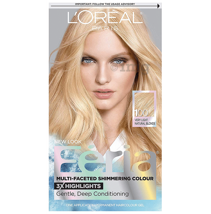 Loreal Paris New Look Feria Multi-Faceted Shimmering Colour 100 Very Light Natural Blonde