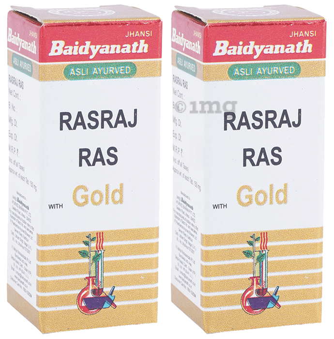 Baidyanath (Jhansi) Rasraj Ras with Gold Tablet (25 Each)
