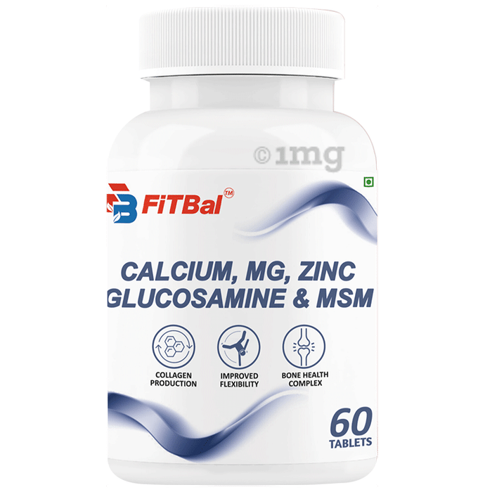 Fitbal Calcium, MG, Zinc, Glucosamine & Msm Tablet