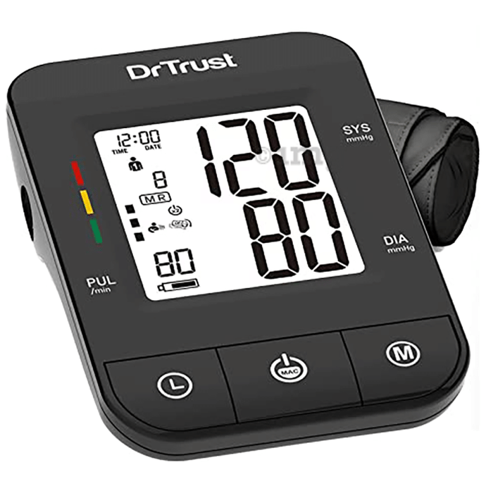 Dr Trust USA Fully Automatic A-One Galaxy Digital Blood Pressure Monitor (Micro Usb Compatible) Black