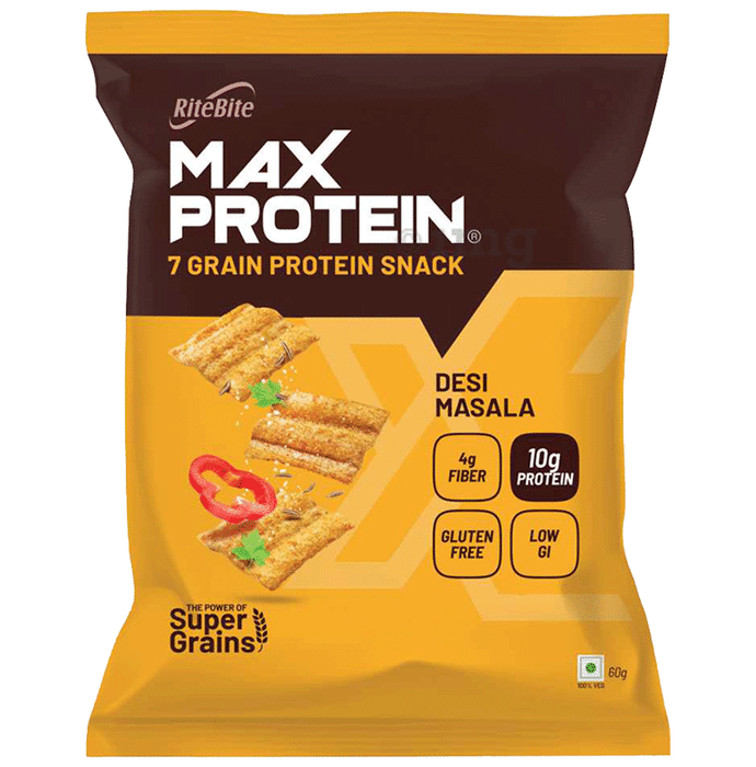 RiteBite Max Protein Chips (60gm Each) Desi Masala