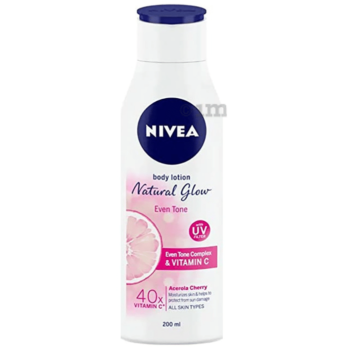 Nivea Natural Glow Body Lotion with Vitamin C | UV Filter for Even Tone | All Skin Types