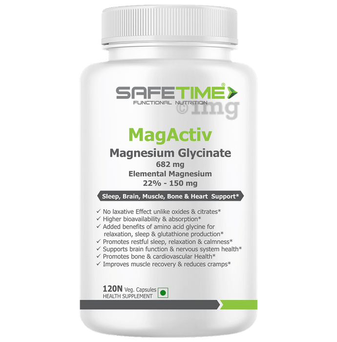 Safe Time MagActiv Vegetarian Capsules Buy bottle of 120.0 vegicaps at