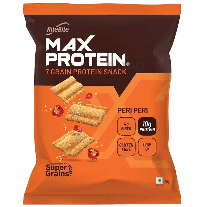 RiteBite Max Protein Chips (60gm Each) Peri Peri