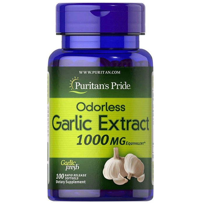 Puritan's Pride Odourless Garlic Extract 1000 mg Softgels