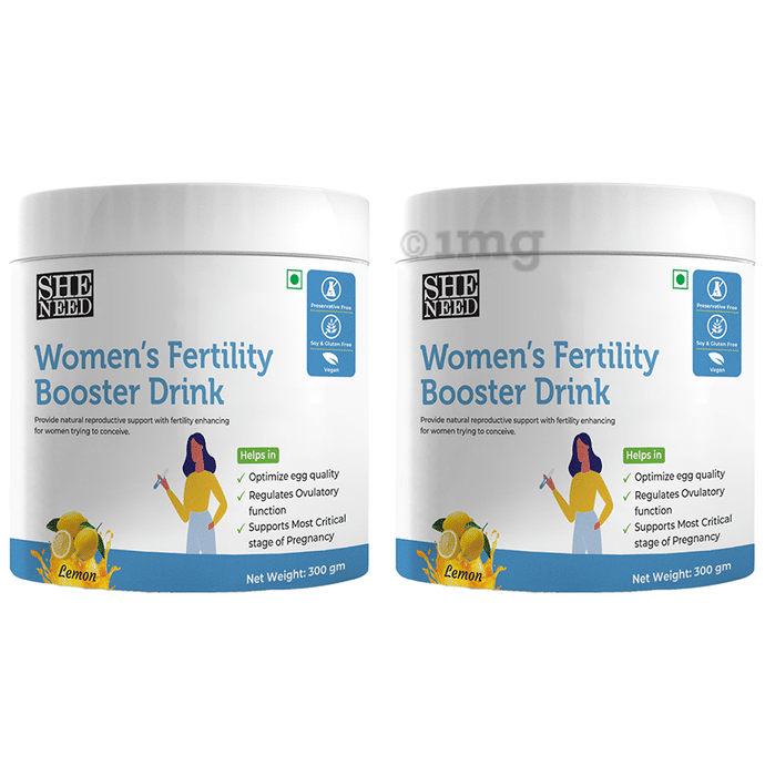 SheNeed Women's Fertility Booster Drink (300gm Each) Lemon