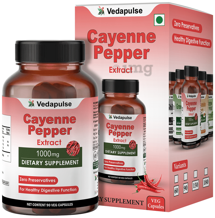 Vedapulse Cayenne Pepper Extract Veg Capsule