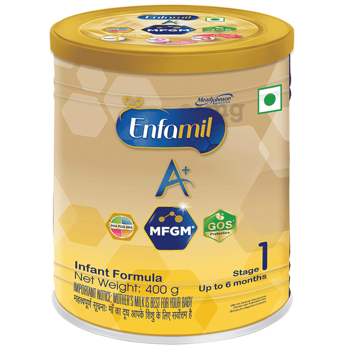 Enfamil A+ Stage 1 Follow Up Formula | Powder with DHA, ARA & Prebiotics for Babies (Up to 6 months)