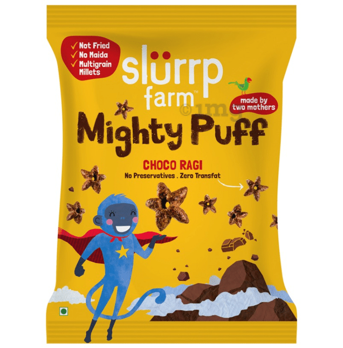 Slurrp Healthy Snacks for Kids | Mighty Puff (20gm Each) Choco Ragi