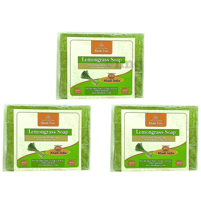 Khadi Pure Lemongrass Soap (125gm Each)