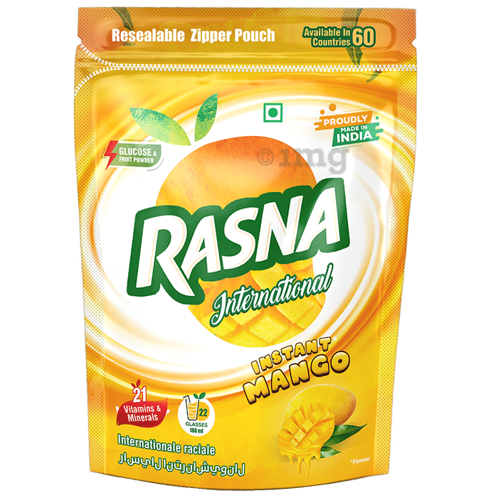 Rasna International with Glucose, Minerals & Vitamins | Flavour Instant Mango