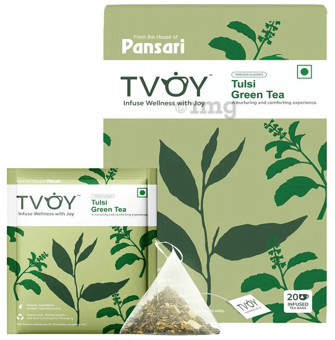 TVOY Timeless Classics Tulsi Green Tea Bags (1.8gm Each)