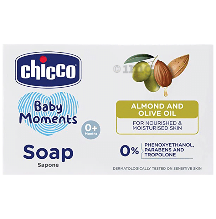 Chicco Almond & Olive Oil Baby Moments Soap 0+ Month