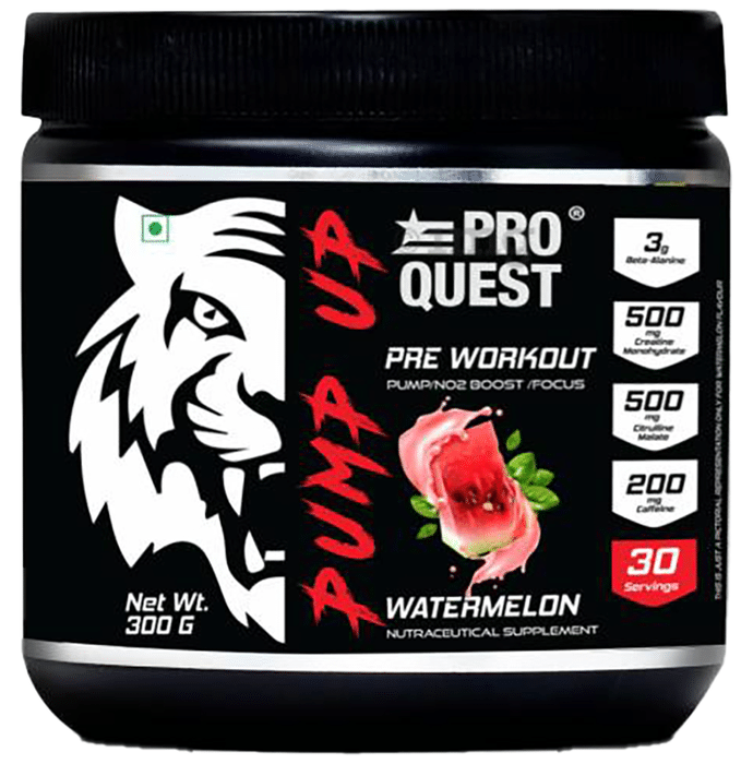 Pro Quest Pump Up Pre Workout Watermelon Buy jar of 300.0 gm Powder at